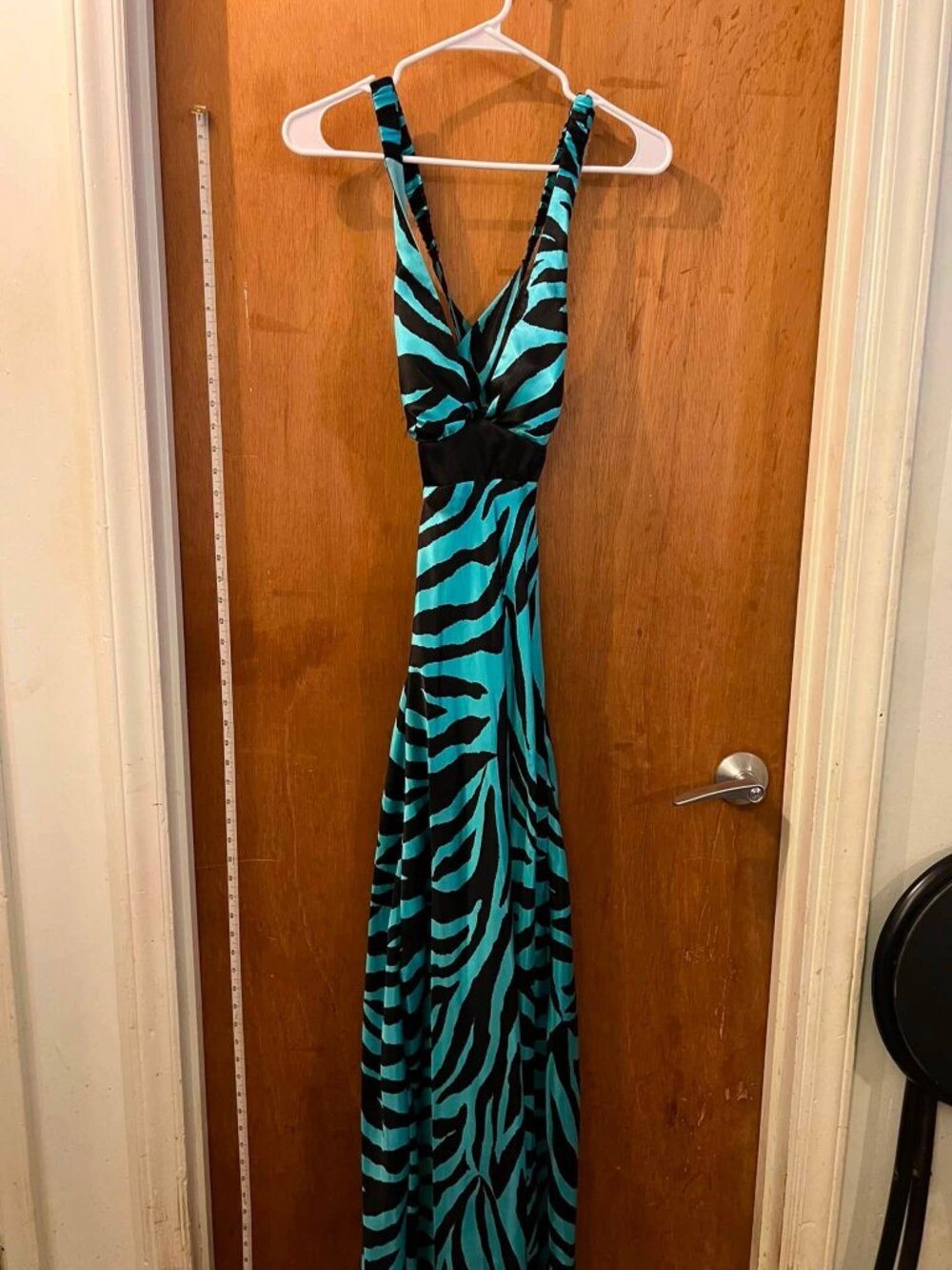 🐻Size 5/6 - B Darlin - Teal and Black Sleeveless Evening/Prom Dress